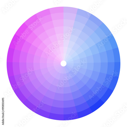 Professionalized pinkish wheel. Circularity palettes Vector. Graduated spectrums charts. Comprehensive gradients guidebook