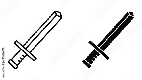 crossed swords icon flat design vector illustration