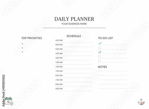 A person holds a daily planner with a to-do list and schedule