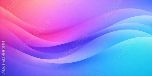 A futuristic blue and purple abstract background features smooth flowing waves and pink light lines in a vector illustration pattern with a curved motion texture for an artistic wallpaper backdrop