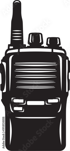 Vector walkie talkie radio device icon