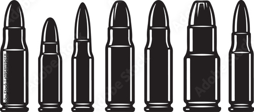 Set of 7 bullet icons vector
