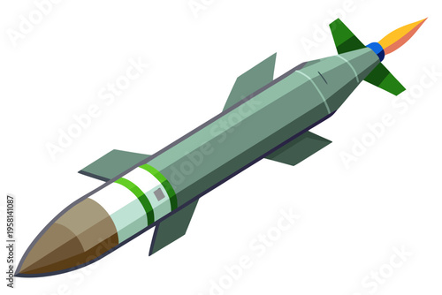 rocket isolated on white