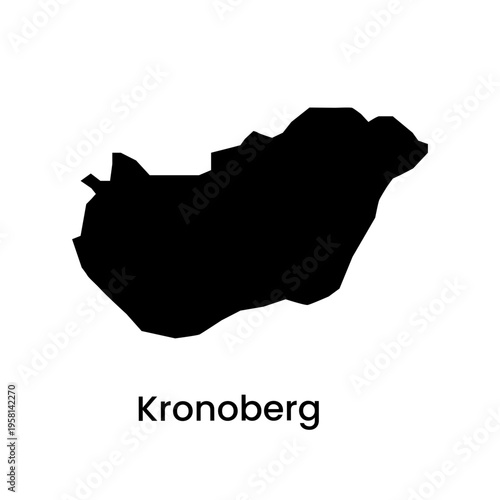 Kronoberg Map Silhouette Region Sweden Vector
