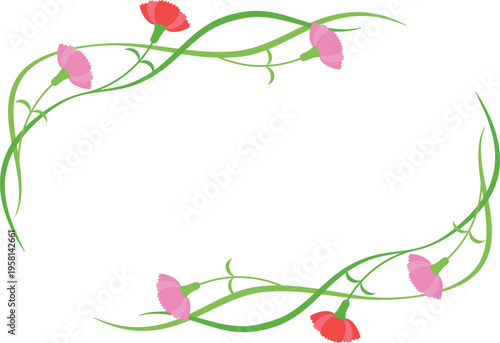 カーネーションのフレーム