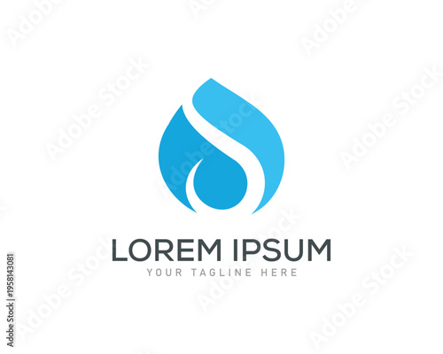 water drop logo minimal branding design