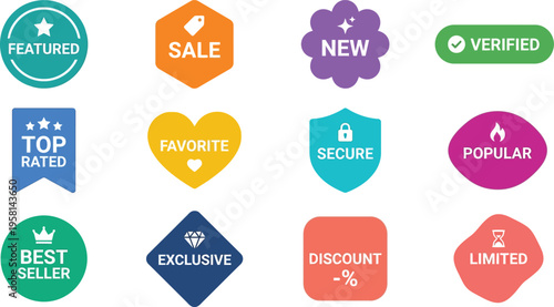 Discount And Promotion Tag Set

