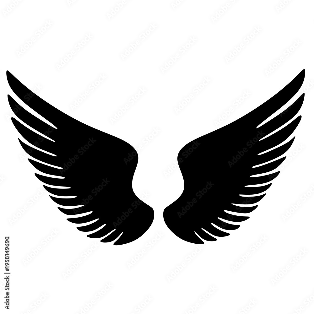 Fototapeta premium Angel Wing Graphic Illustration