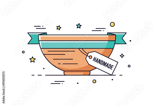 Wooden bowl symbolic gift idea ribbon gently wrapped around the rim with a small tag reading Handmade, expressing authenticity and thoughtful craftsmanship. A