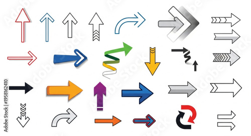 Collection of various arrow icons.