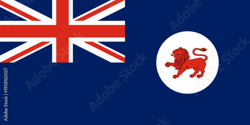 Tasmania territory, Australia, official flag, Oceania, vector illustration
