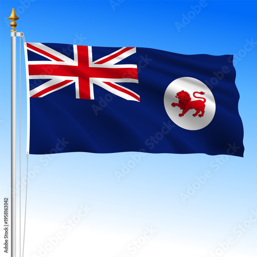 Tasmania territory, Australia, official flag, Oceania, vector illustration
