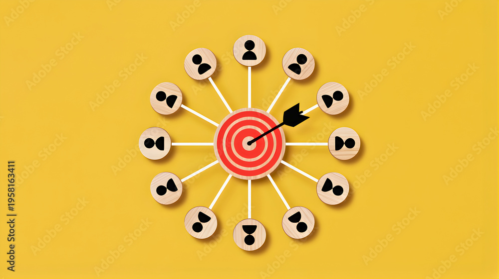 Fototapeta premium Strategic Marketing Focus Pinpointing Your Ideal Customer Audience for Business Growth