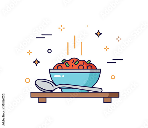 Chili in a bowl comforting homemade meal where a steaming bowl of rich chili sits on a small table with a spoon resting beside it. The warm scene captures