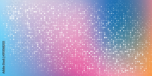 Abstract background with radiant vibrant spectral cyber dot matrix patterns eps10