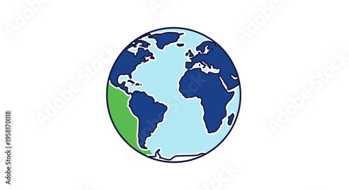 Earth Planet Globe Illustration.