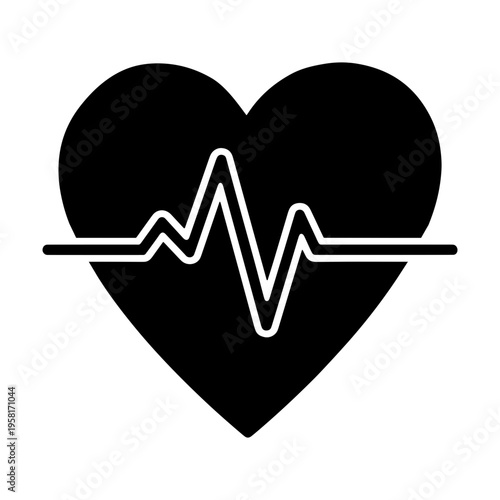 Heartbeat Line Vector Icon