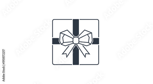 Gift Box with Ribbon Bow.