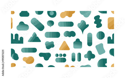 tonal color patterns seamless pattern, circles, blobs, rectangles, triangles and organic shapes in varying shades of one color arranged in a repeating pattern,