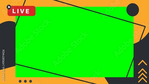 illustration footage border with live sign