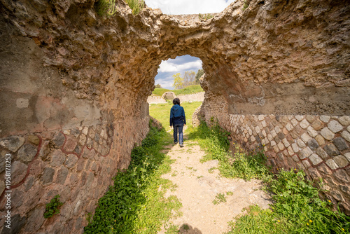 Italy Etruscan Grosseto Roselle etruscan roman and medieval ruins the amphitheatres