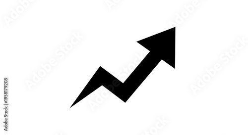 Black Arrow Pointing Upward Trend.