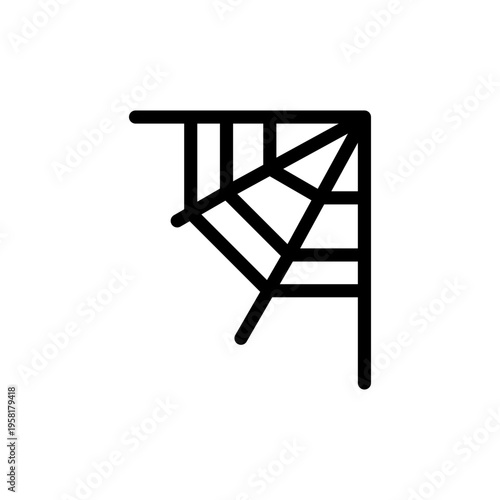 Spider web in the corner icon