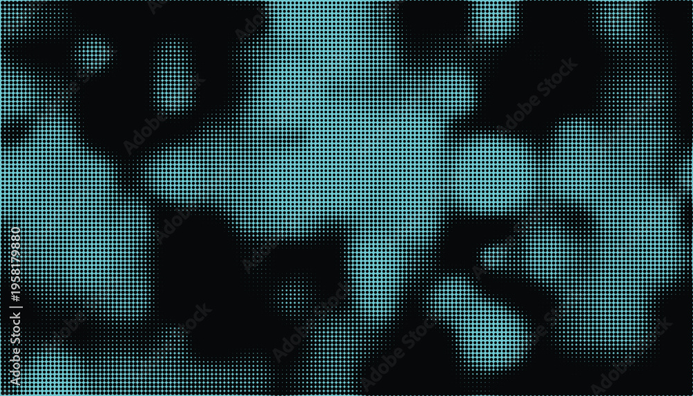 Fototapeta premium Abstract halftone pattern background with teal green dots, modern digital design texture vector illustration