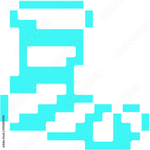 Pixel Art Sock – Retro 8-Bit Clothing Icon Illustration