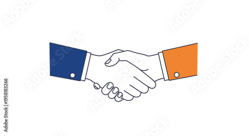 Handshake Between Two Business People.