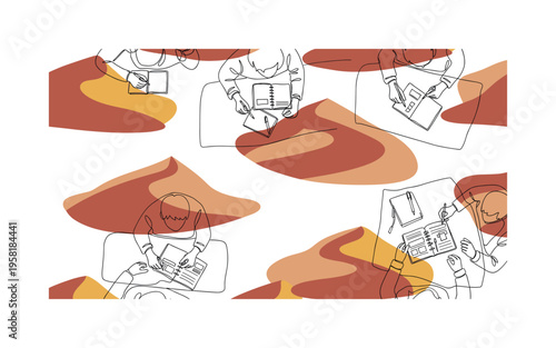 shifting desert sand forms seamless pattern, abstract dunes curved wind lines and drifting grains forming desert movement arranged in a repeating pattern,