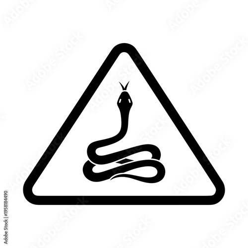 Snake Warning Vector Icon