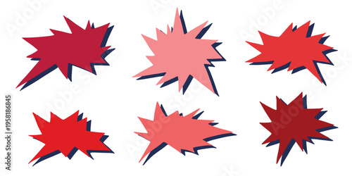 Set of hand drawn speech bubble Blank empty message box Textbox frame for banners, price tags, stickers, design