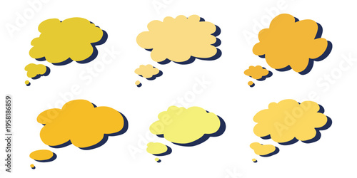 Set of hand drawn speech bubble Blank empty message box Textbox frame for banners, price tags, stickers, design