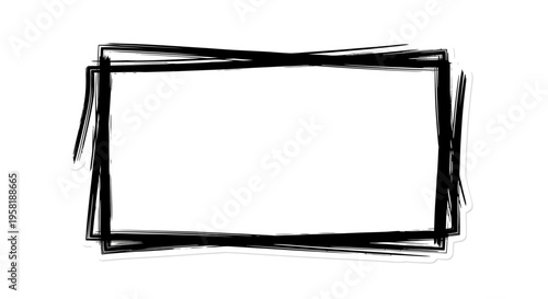 Black rectangle brush stroke border.