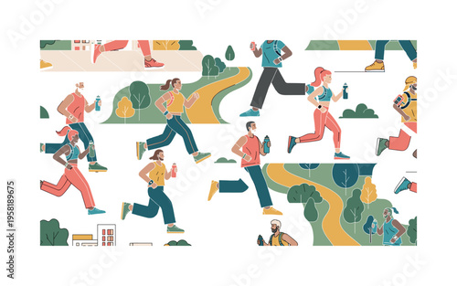 Active Lifestyle. lettering and all elements in black. Vector style. AWhite background. Pure white background. Perfect isolation and visual consistency.