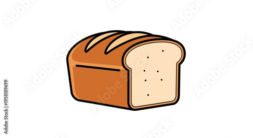 A loaf of sliced white bread.