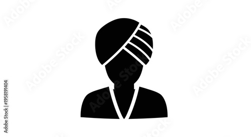 Black silhouette of a person.