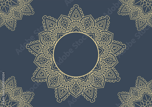 Decorative background with an elegant mandala design 