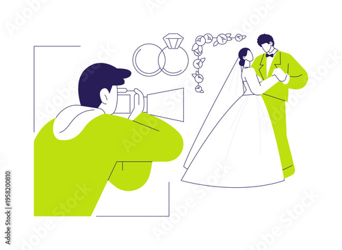Wedding photographer isolated cartoon vector illustrations.