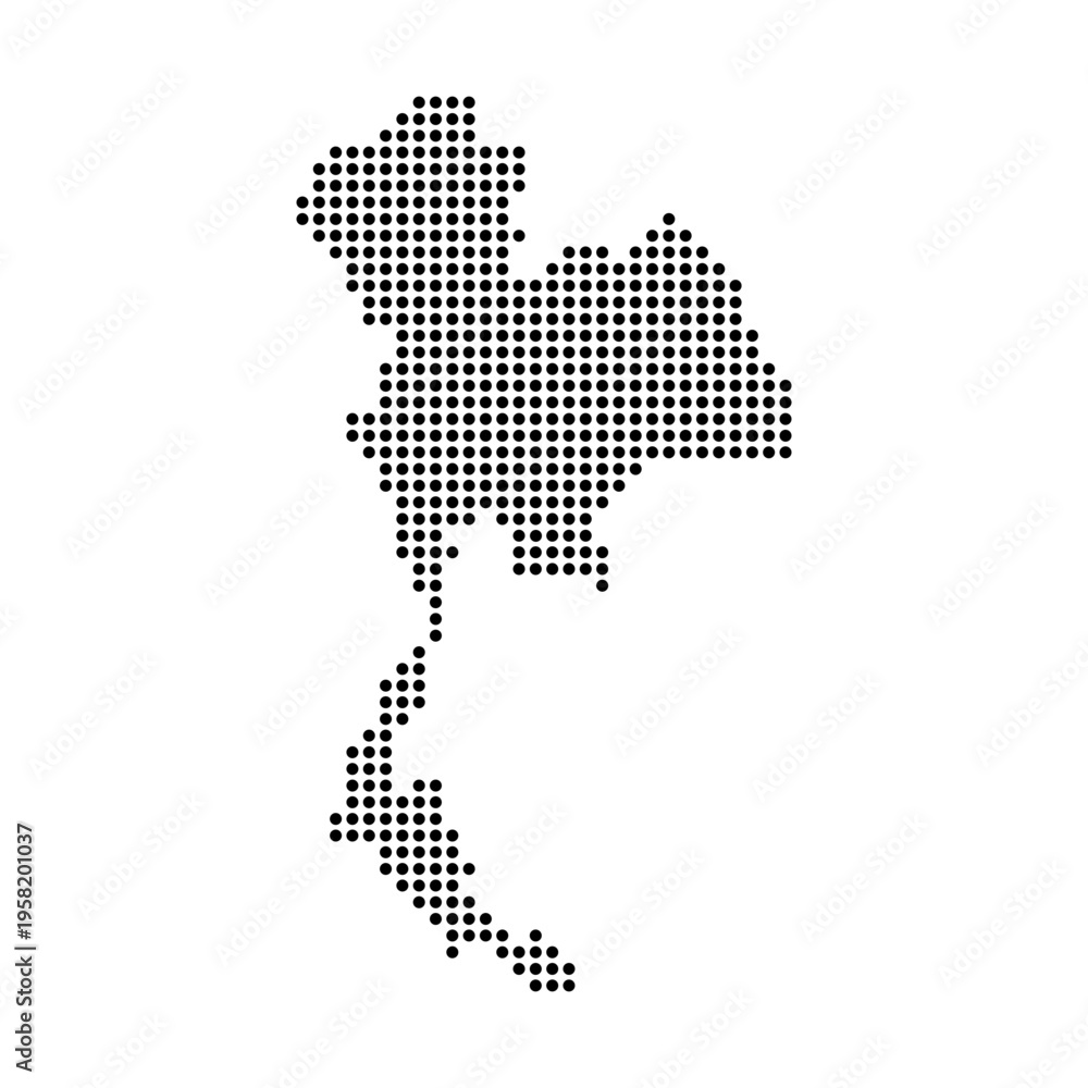 Obraz premium Thailand Dot Map