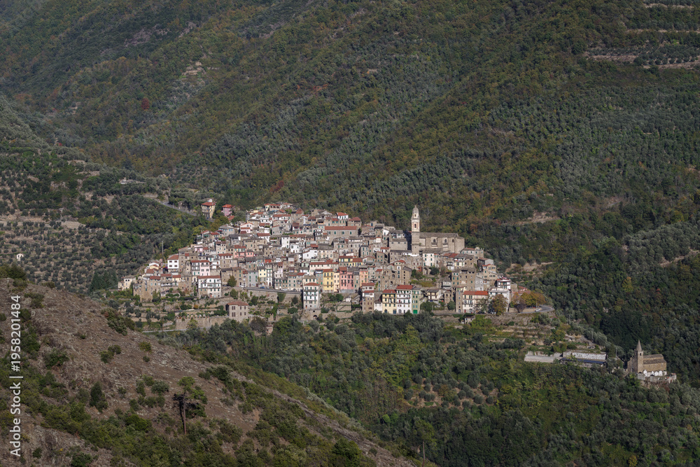 Fototapeta premium Montalto ancient village, Liguria region, Italy