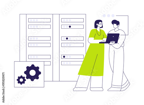 Big data isolated cartoon vector illustrations.