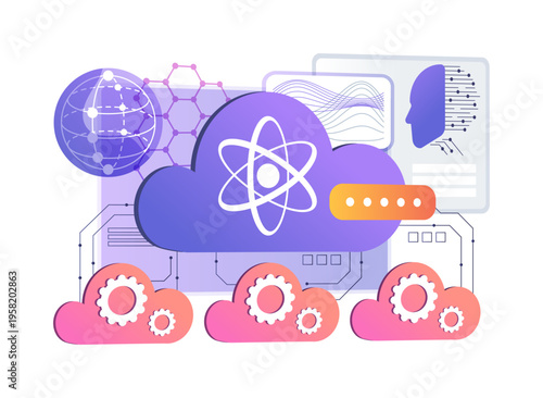 Entanglement Assisted Edge Devices abstract concept vector illustration.
