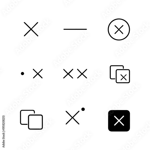 deletion minimalist line icon set
Vector minimalist line icons on a white background