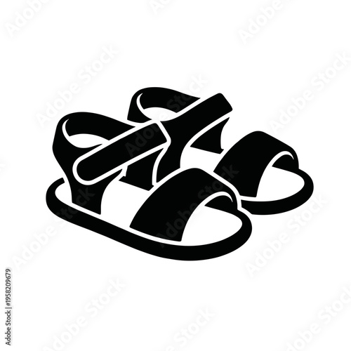 pair of flip flops isolated