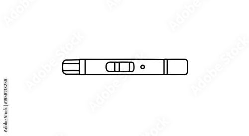 Saliva cortisol test strip with clear design on white background