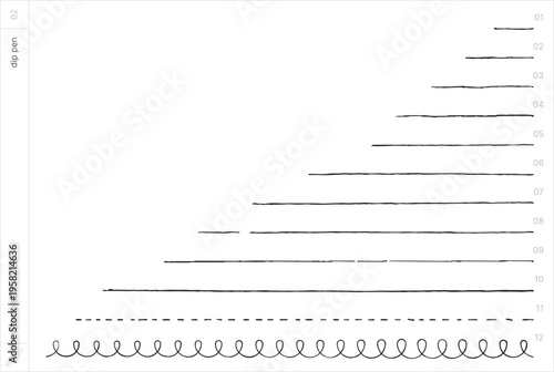 Vector Brushes. Dip Pen.