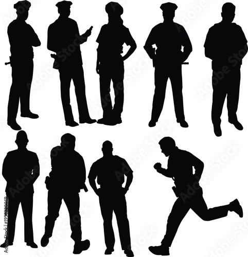 A SIlhouette of Police Officers