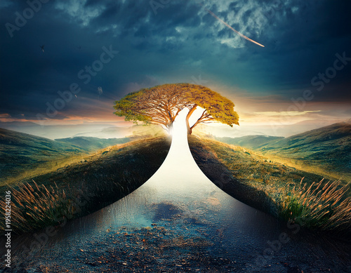 Life Concept. Existence survival . New life and hope concept image.